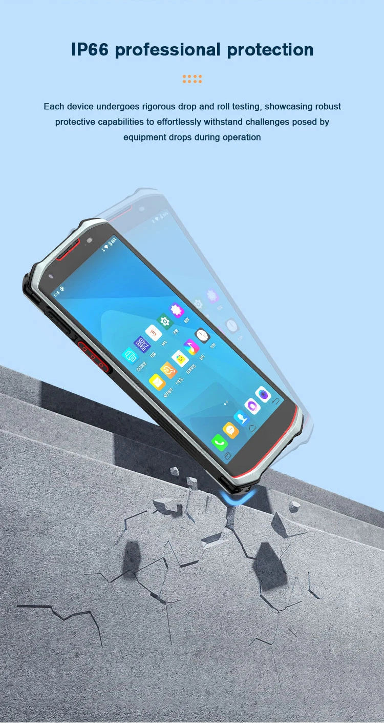 4G 5G Android 13 PDA Terminal Wifi Bluetooth Barcode Scanner 2D 1D QR Scan Device Rugged Data Collector 4200mah 4G64G/6G128G