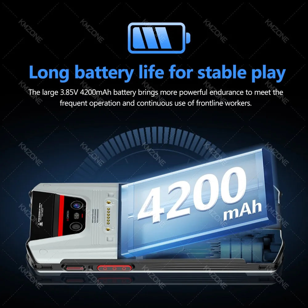 4G 5G Android 13 PDA Terminal Wifi Bluetooth Barcode Scanner 2D 1D QR Scan Device Rugged Data Collector 4200mah 4G64G/6G128G