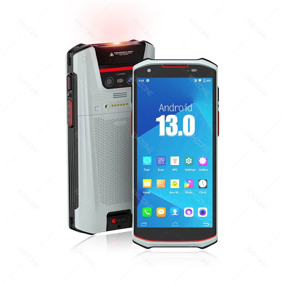 4G 5G Android 13 PDA Terminal Wifi Bluetooth Barcode Scanner 2D 1D QR Scan Device Rugged Data Collector 4200mah 4G64G/6G128G