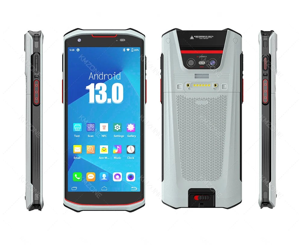 4G 5G Android 13 PDA Terminal Wifi Bluetooth Barcode Scanner 2D 1D QR Scan Device Rugged Data Collector 4200mah 4G64G/6G128G