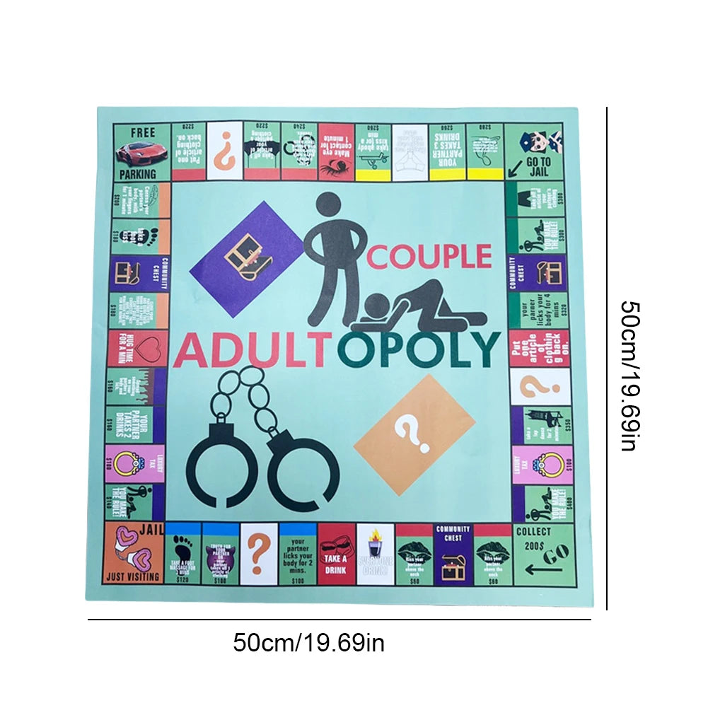 Adultopoly Board Games Couple Adult Board Game Adults Board Games for Couple Relationship Conversation Game Card Boards Gifts