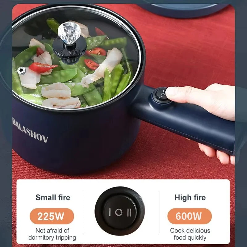 220V Multifunction Cooker Household Single/Double Layer Hot Pot Electric Rice Cooker Student Dormitory Mini Non-stick Pan Pots