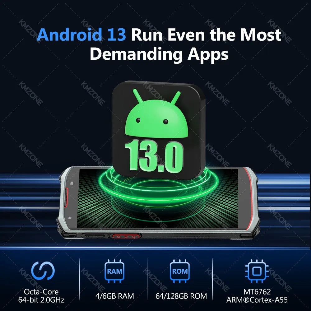 4G 5G Android 13 PDA Terminal Wifi Bluetooth Barcode Scanner 2D 1D QR Scan Device Rugged Data Collector 4200mah 4G64G/6G128G