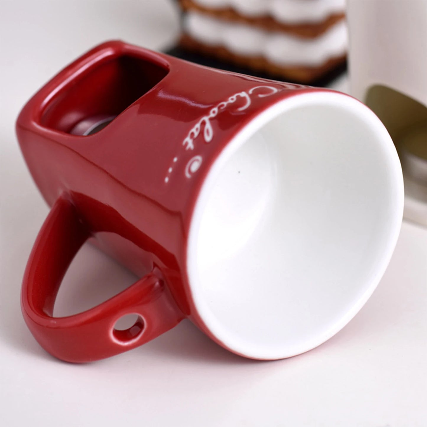 130ML Fondue Mug Chocolate Melting Cup Coffee Cup Butter Melt Pot for Dessert Home Anniversary Birthday Cooking Appliances