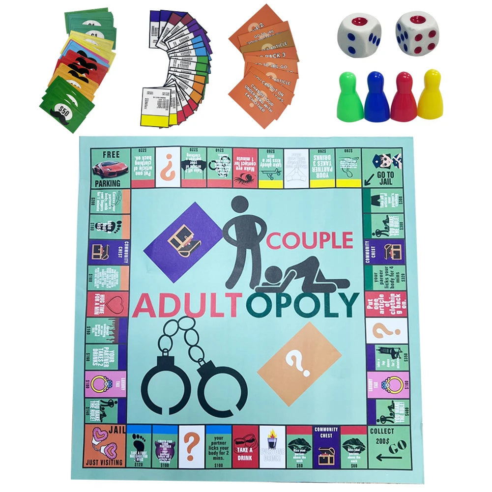 Adultopoly Board Games Couple Adult Board Game Adults Board Games for Couple Relationship Conversation Game Card Boards Gifts